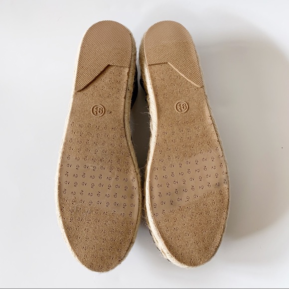 DOLCE VITA Black Stripe Espadrille Flats Size 9.5 - Picture 4 of 6